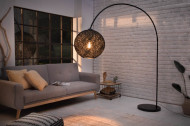 Filigrain Boog,vloerlamp BOLL 205 cm zwart bollicht