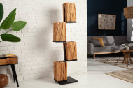 Handgemaakte vloerlamp EUPHORIA 154cm lang hout met vier kappen