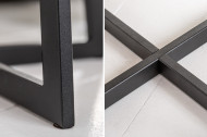 Industriële bijzettafel 50 cm eiken geolied zwart frame