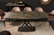 Keramiek eettafel Uitschuifbare 130-190 cm taupe marmer look