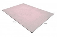 Luxe katoenen tapijt 240x160cm roze oosters patroon