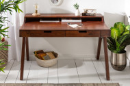 Massief bureau MONSOON 100 cm acacia bureau met een opvallende afwerking