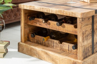 Massief mangohout salontafel met kist BODEGA 100 cm