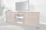 massief sheesham hout tv meubel 135 cm model lagos