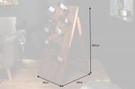 Massief Staande wijnrek 107 cm teakhouten flessenhouder voor 25 flessen