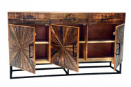 Massiev mangohout industriele stijl dressoir WOOD ART 160 cm