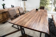 Massieve Acacia eiken-houten tafel Genesis 160cm Industrial look