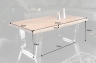 Massieve boom salontafel MAMMUT 110cm acacia 4cm tafelblad