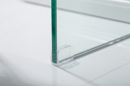 Moderne Design Glazen bureau zoals sidetable 100 cm volledig transparant glas