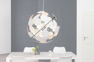 Moderne design hanglamp INFINITY HOME 70cm wit zilveren hanglamp