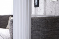 Moderne design vloerlamp PARIS 120cm witte vloerlamp met plissé kap
