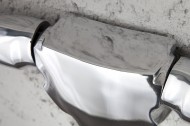 Moderne design wanddecoratie BULL L 100 cm zilver aluminium stierenkop
