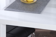 Moderne Eettafel Hoogglans wit 140 cm