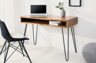 Retro bureau SCORPION 110 cm Sheesham hout steen finish Haarspeldpoten palissander