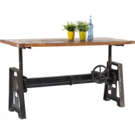 Rustieke industriële Tafel Steamboat Econo In hoogte verstelbaar 160x80