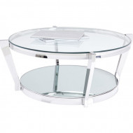 Salontafel Binocolo zilver Ø90