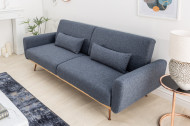 Slaapbank Stof blauw 208 cm 3-zits inclusief kussens