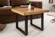 Solide salontafel IRON CRAFT 60 cm mangohout industrieel design