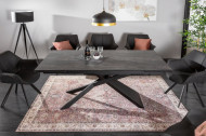 Uitschuifbare eettafel EUPHORIA 180-220-260 cm keramiek in lava-look