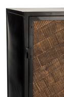 Wandkast /Mango Hout Zwart/Bruin