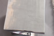 Aliminium Zilver Bijzettafel zoals hocker