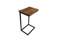 Bijzettafel Acacia Hout - 38x30x65 - Naturel/zwart - Acacia/ijzer