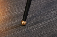 Decoratieve salontafel GINKGO 95cm goud zwart handgemaakt metaal