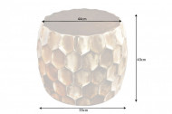 Design bijzettafel ORGANIC ORIENT 55cm goud metaal gehamerd nachtkastje handgemaakt