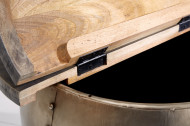 Design salontafel DRUMP STORAGE 68 cm grijs mangohout Industrial