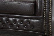 Elegante Chesterfield Coffee bruine fauteuil met knoopsluiting