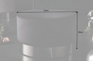 Elegante Poef/Salontafel BAROQUE 55 cm fluweel zwart zilver