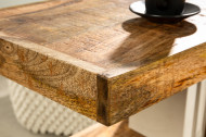 Handgemaakte bijzettafel 60cm mangohout massief hout variabel verstelbaar