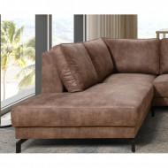 Hoekbank Bruin,U Bank, Loungebank,Panoramische Salon 350 cm