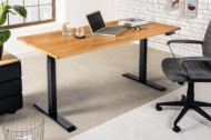 In hoogte verstelbaar bureau OAK DESK 160cm naturel eiken look industrieel design