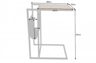 Industriële Bijzettafel zoals Laptoptafel 48 cm eiken look bijzettafel met plank