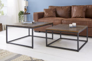 Industriële salontafels 75 cm acaciahout