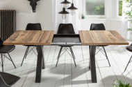 Industriële uitschuifbare eettafel 160-210 cm eiken look model met X-poten