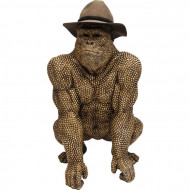 Kare Design Decoratie Beeld Gorilla Goud 80cm