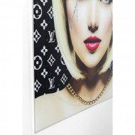 Louis vuitton Ingelijste kunst Glas Lopende Ogen 80x80