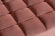 Luxe design 3-zitsbank 225 cm zitcomfort pocketvering bekleding fluweel stof oudroze