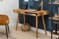 Massief bureau RETRO 120 cm mangohouten met lade