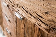 Massief dressoir BARRACUDA antiek teakhout met stalen skidpoten 160cm