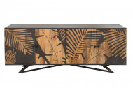 Massief dressoir TROPICAL 175 cm mangohout bloemmotief