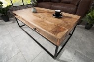 Massief mangohout salontafel met 2 Laden 100 cm