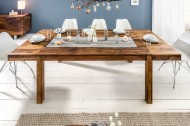 Massief Sheeshamhout Eettafel PURE 160-240cm met Verlengbare platen