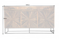 Massiev mangohout industriele stijl dressoir WOOD ART 160 cm