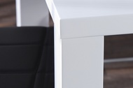 Moderne Eettafel Hoogglans wit 140 cm