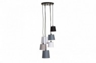 Moderne hanglamp LEVELS IV met 6 linnen parasols