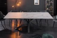 Moderne keramische eettafel Bella 180-225 cm uitschuifbaar in marmerlook