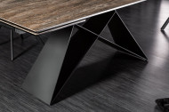 Moderne keramische eettafel PROMETHEUS 180-220-260cm, roest-look uitschuifbaar